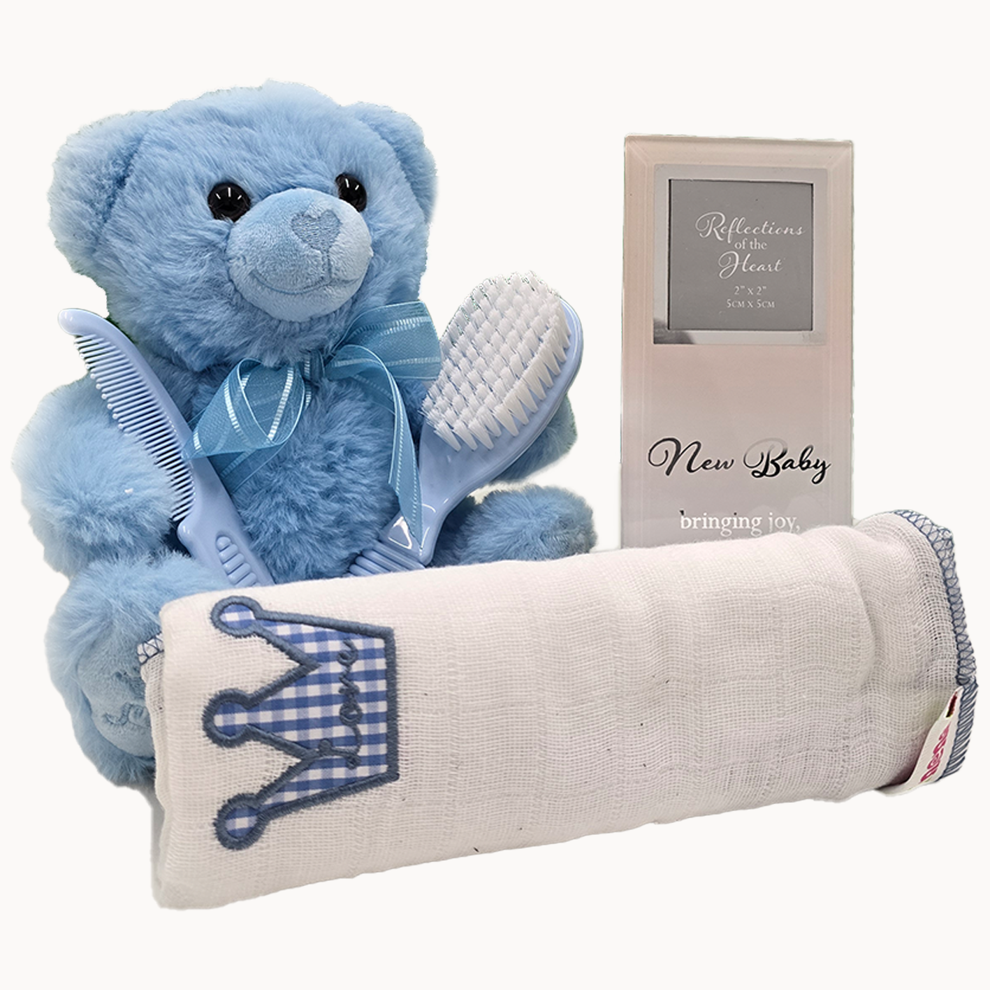 Little Blue Bear Hamper Baby Hamper BlueBearwithFrame2