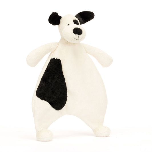 Jellycat Bashful Black & Cream Puppy Comforter - Personalised Comforter BundlesofJoy_BashfulPuppyComforter1