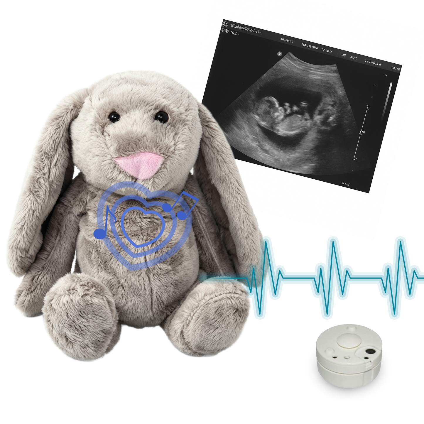 Personalised Embroidered Newborn Bunny Pink