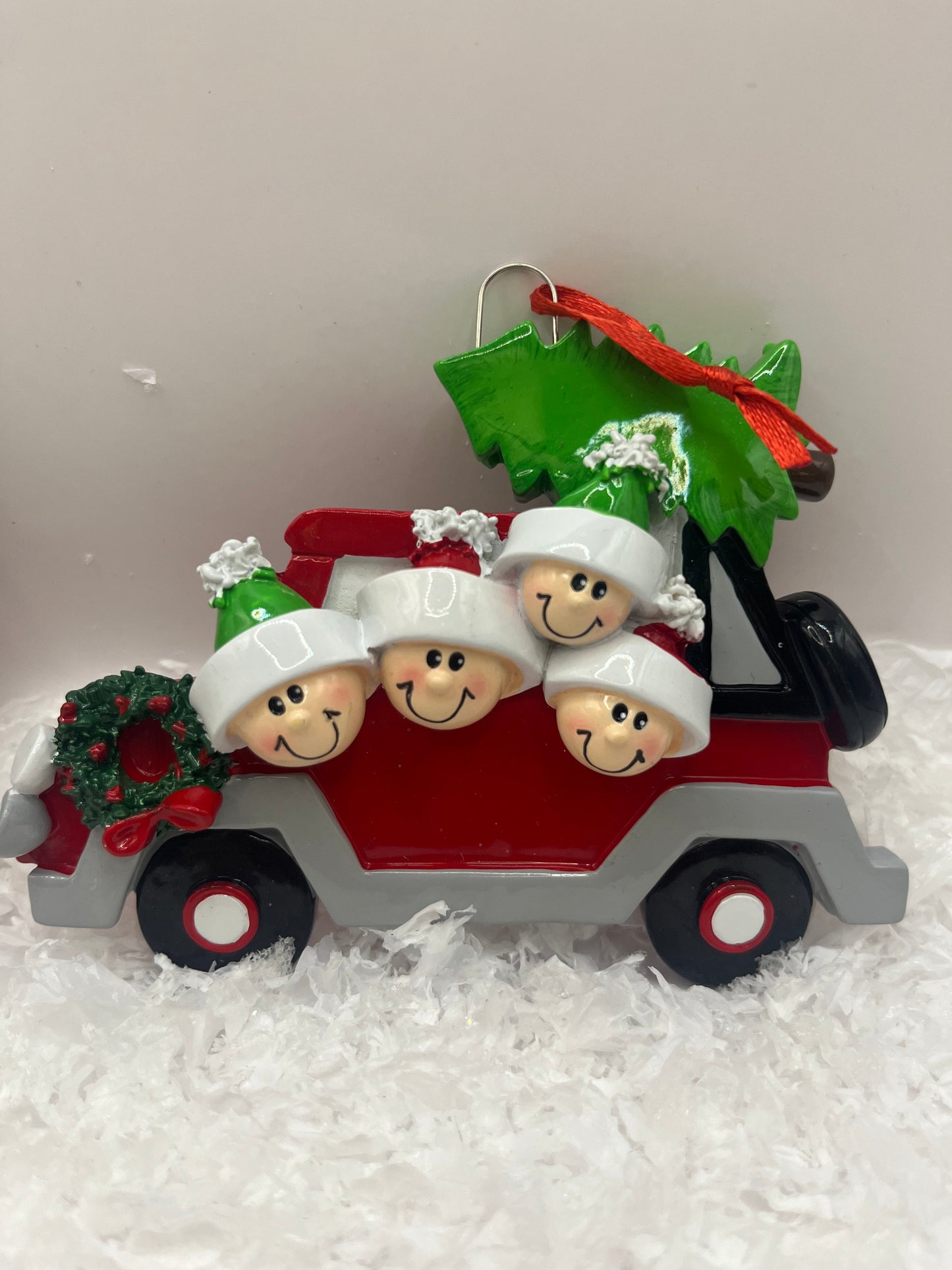 Family of 4 Collecting the Christmas Tree Ornament Decoration IMG_5736