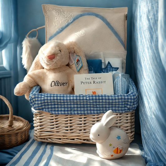 Blue Personalised Jumper Baby Hamper Baby Hamper freepik__background__88627