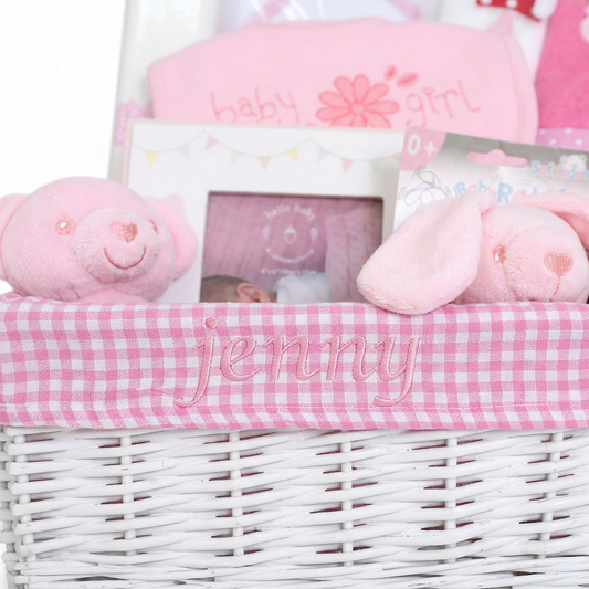 Personalised Pink Baby Hamper