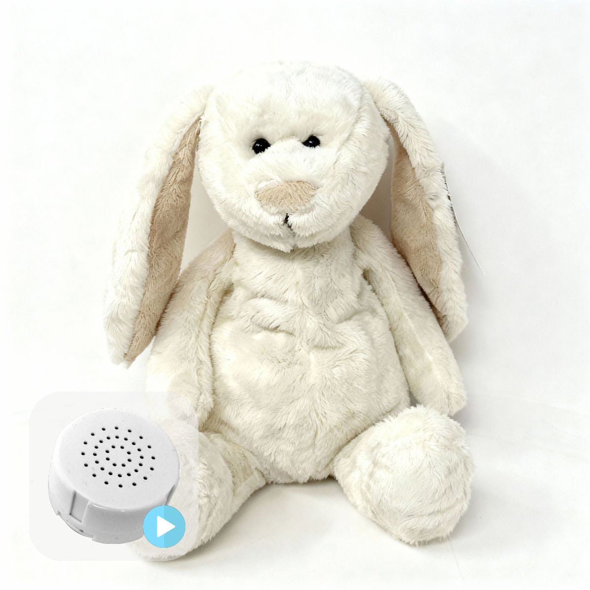 Flopsy Cream Bunny 10" Baby Heartbeat Bear