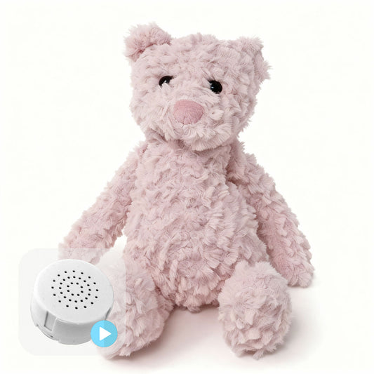 Flopsy Pink Teddy 10" Baby Heartbeat Bear