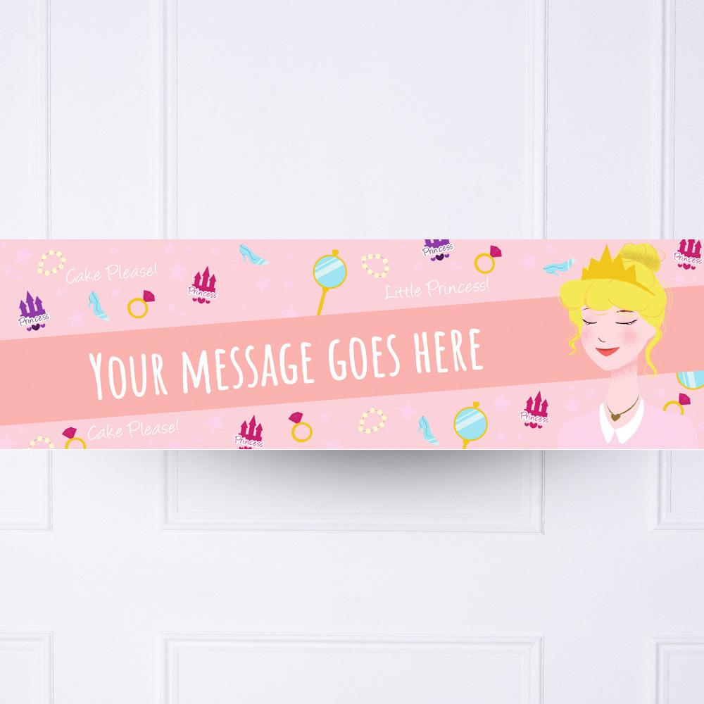 Princess Tiara Personalised Party Banner