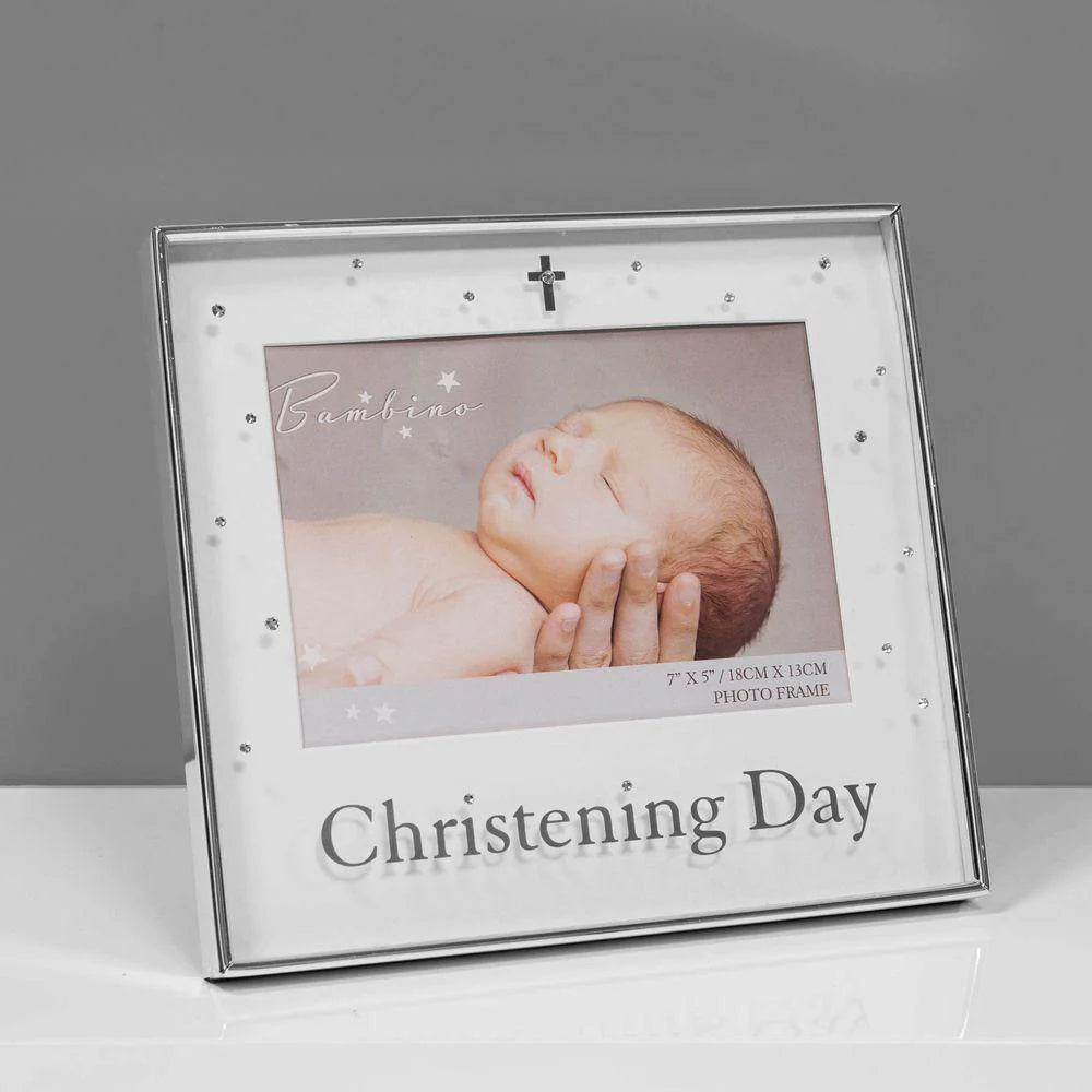 Bambino Silver Plated Christening Day Photo Frame