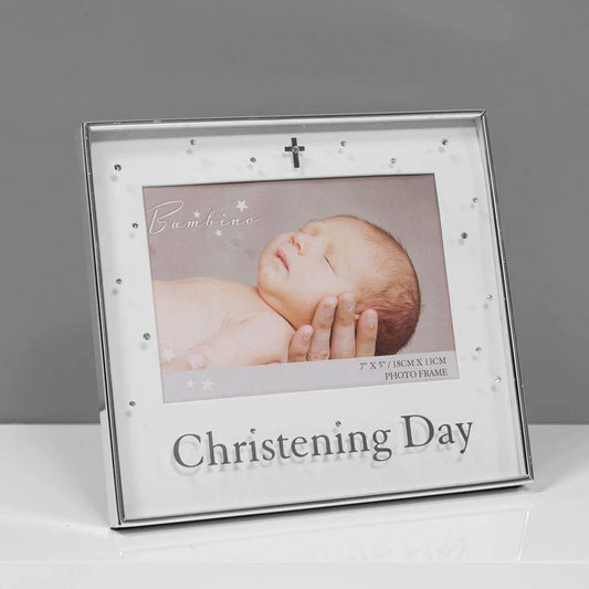 Bambino Silver Plated Christening Day Photo Frame