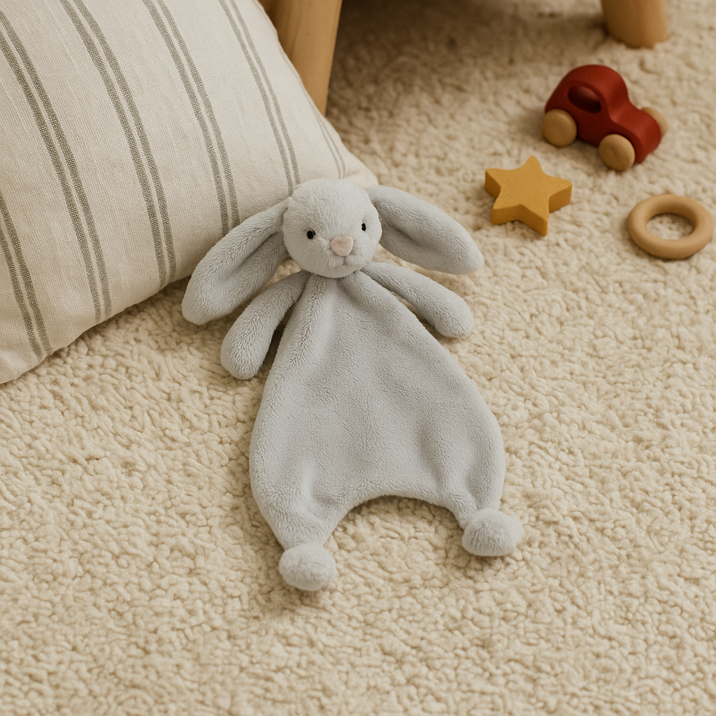 Jellycat Bashful Silver Bunny Comforter - Personalised Comforter BashfulSilverBunnyComforter