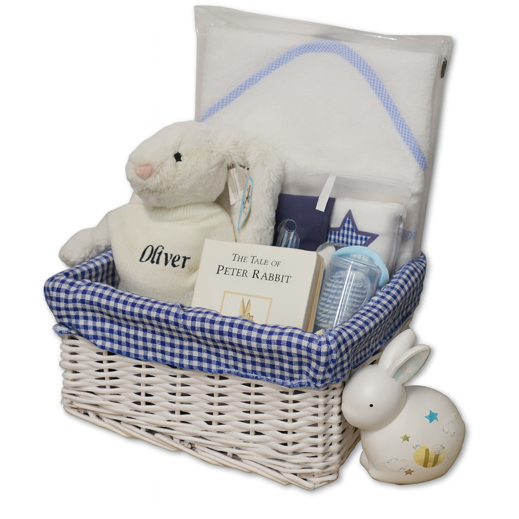 Blue Personalised Jumper Baby Hamper Baby Hamper Hamper_Image_from_different_angle