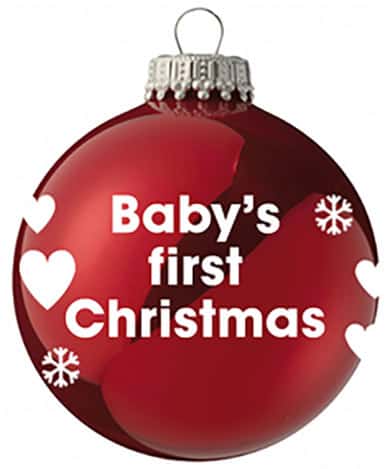 Baby's First Glass Christmas Bauble