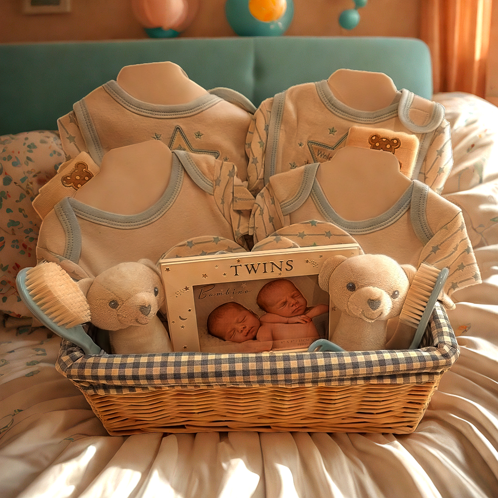 Twin Blue Baby Hamper Baby Hamper freepik__background__19402