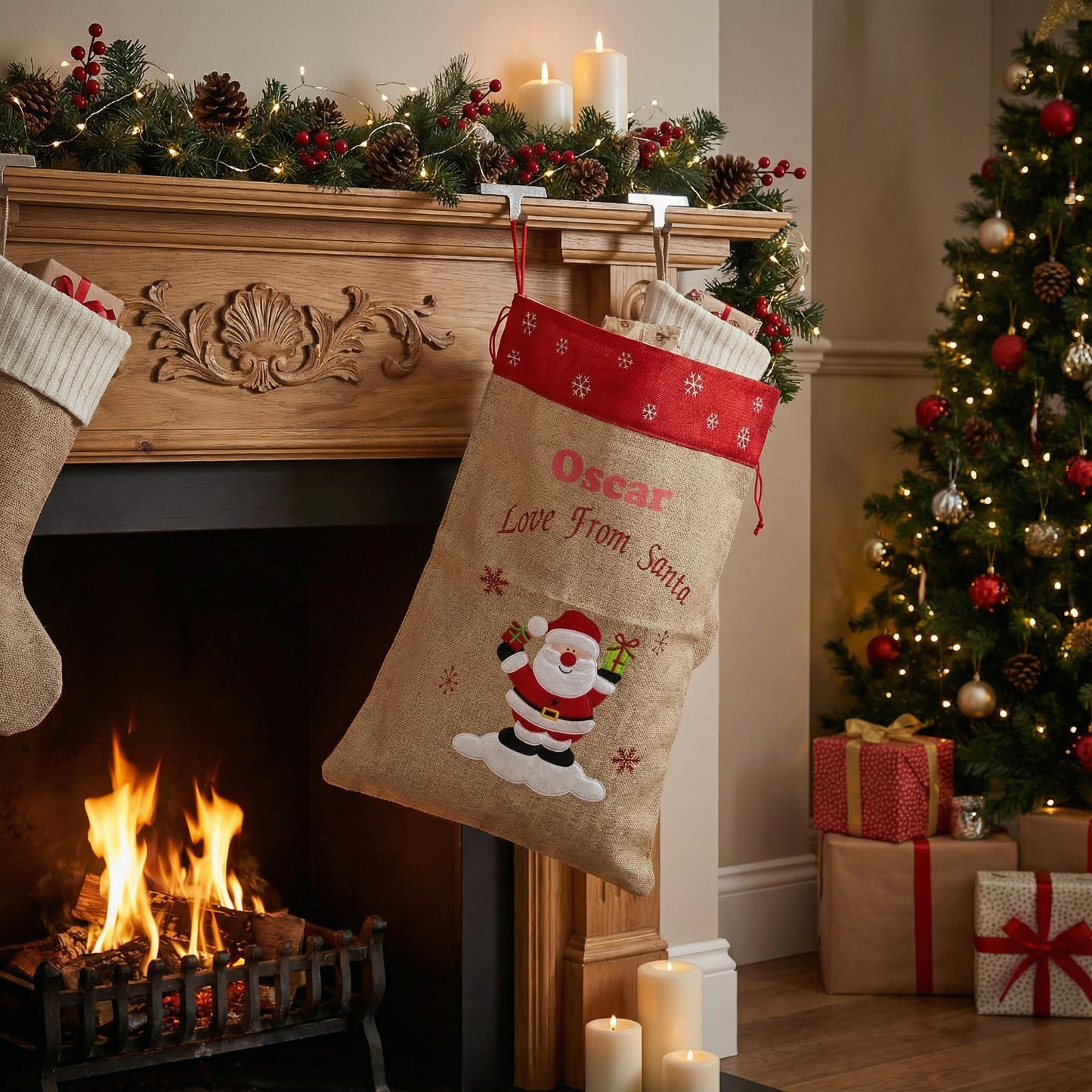 Love From Santa Personalised Christmas Sack