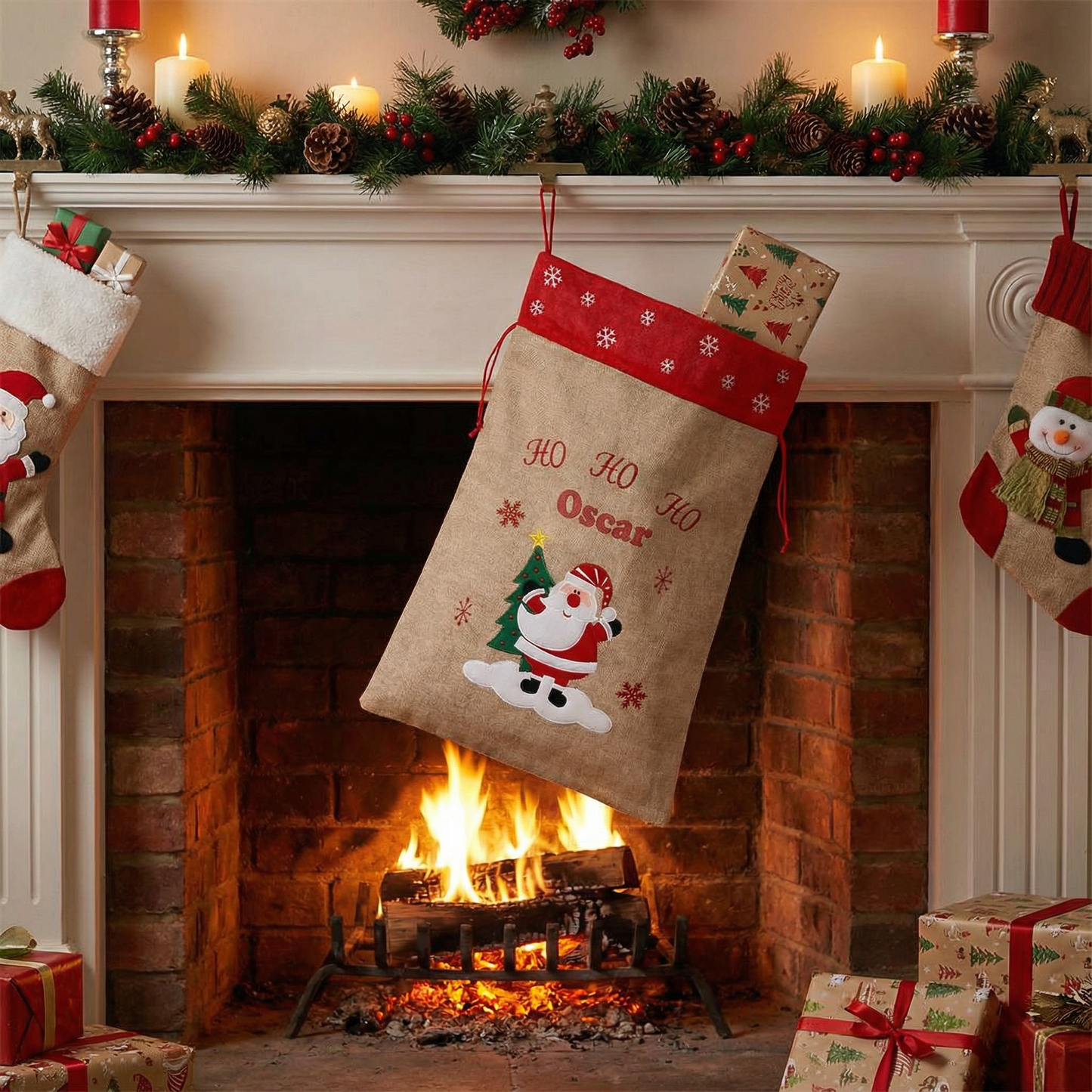 Ho Ho Ho Personalised Christmas Sack