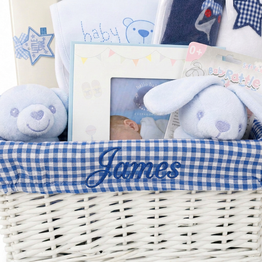 Personalised Blue Baby Hamper