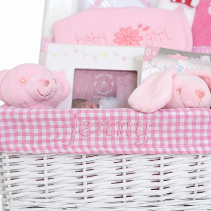 Personalised Pink Baby Hamper